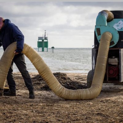 Nurdle vacuum extraction machine Camber Sands