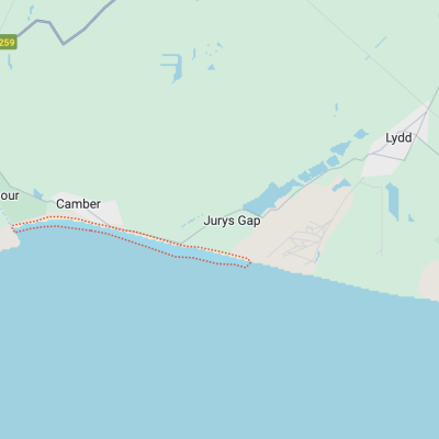 Camber Sands location of biobead spill