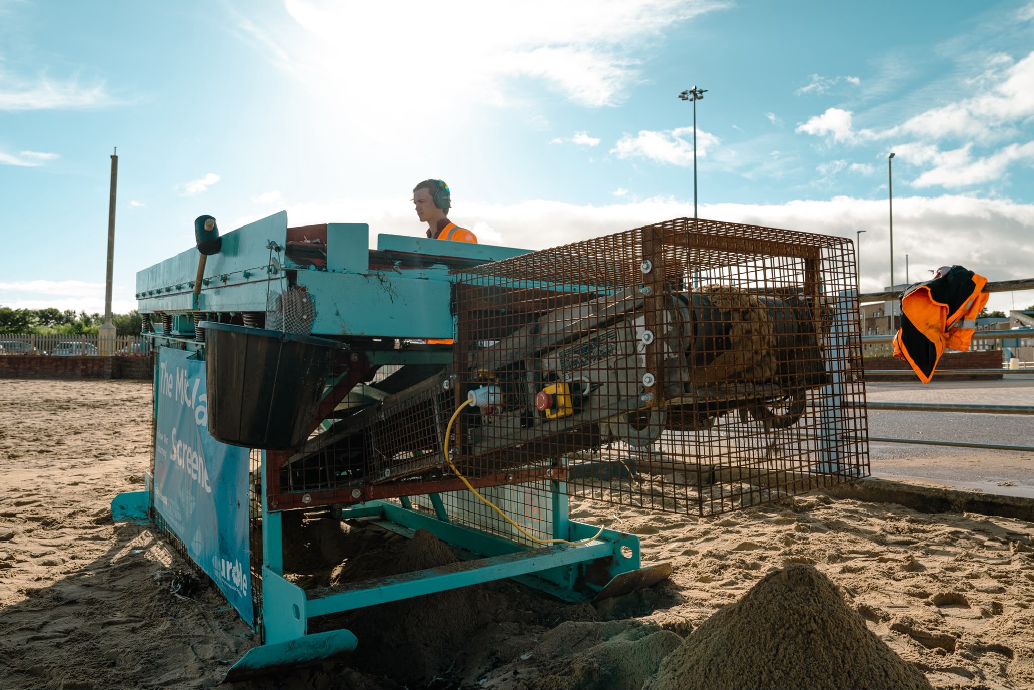 The Screener close-up showing the vibrating screen